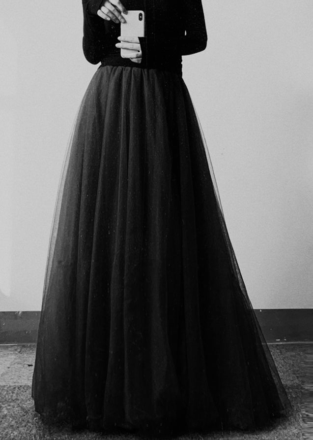 Maxi Waist Tulle Mulberry Modern Elastic Skirt FashionChic