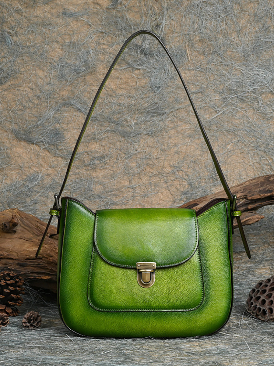 Women Vintage Genuine Leather Shoulder Bag AH1087 HDW