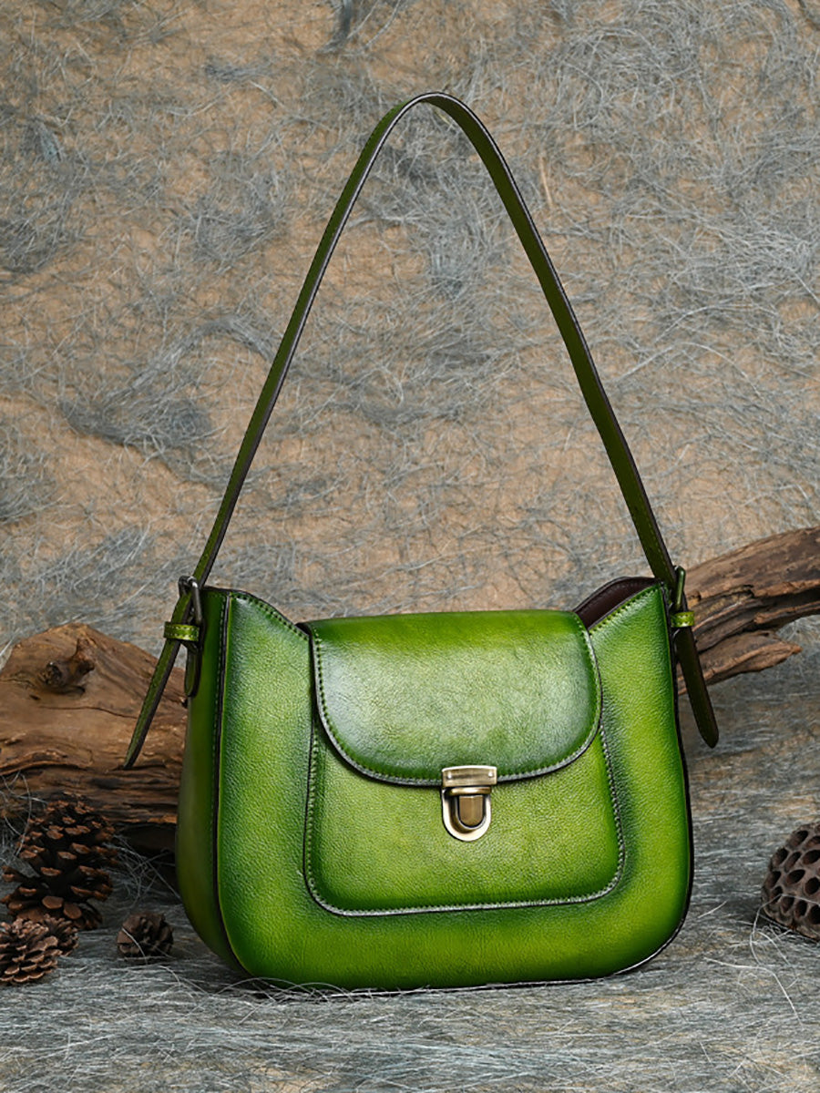Women Vintage Genuine Leather Shoulder Bag AH1087 HDW