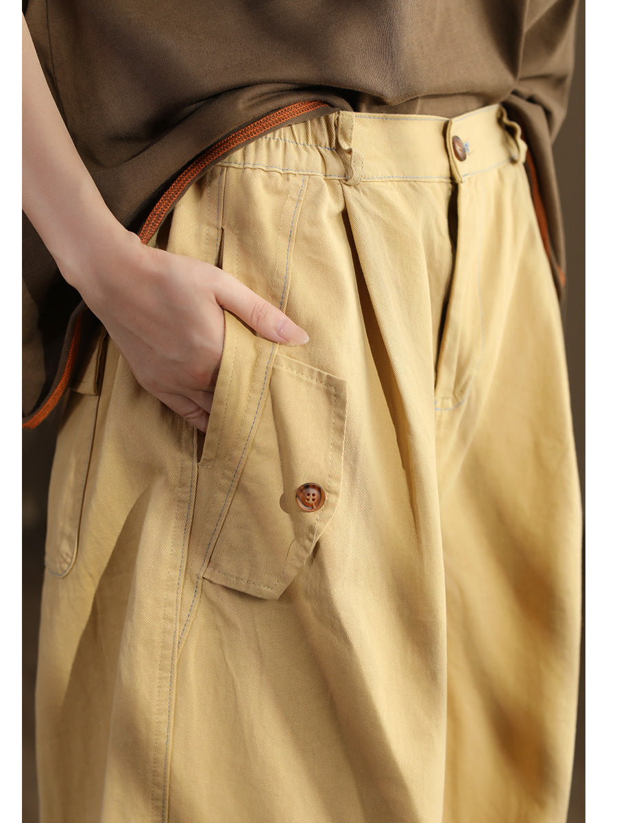 Women Autumn Commute Solid Loose Harem Pants AT1070 ZMMM