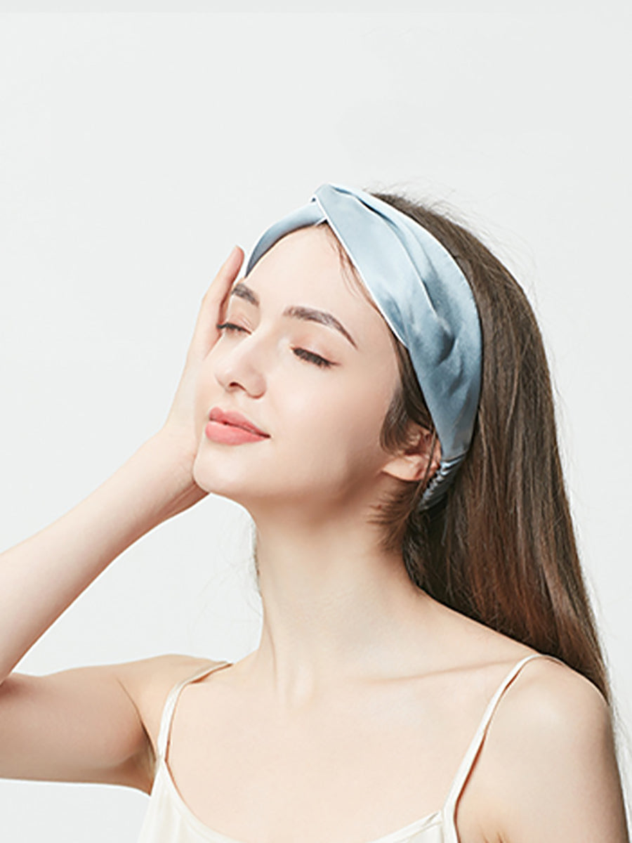 Women Artsy Solid Silk Cross Hair Band SC1057 Ada Fashion