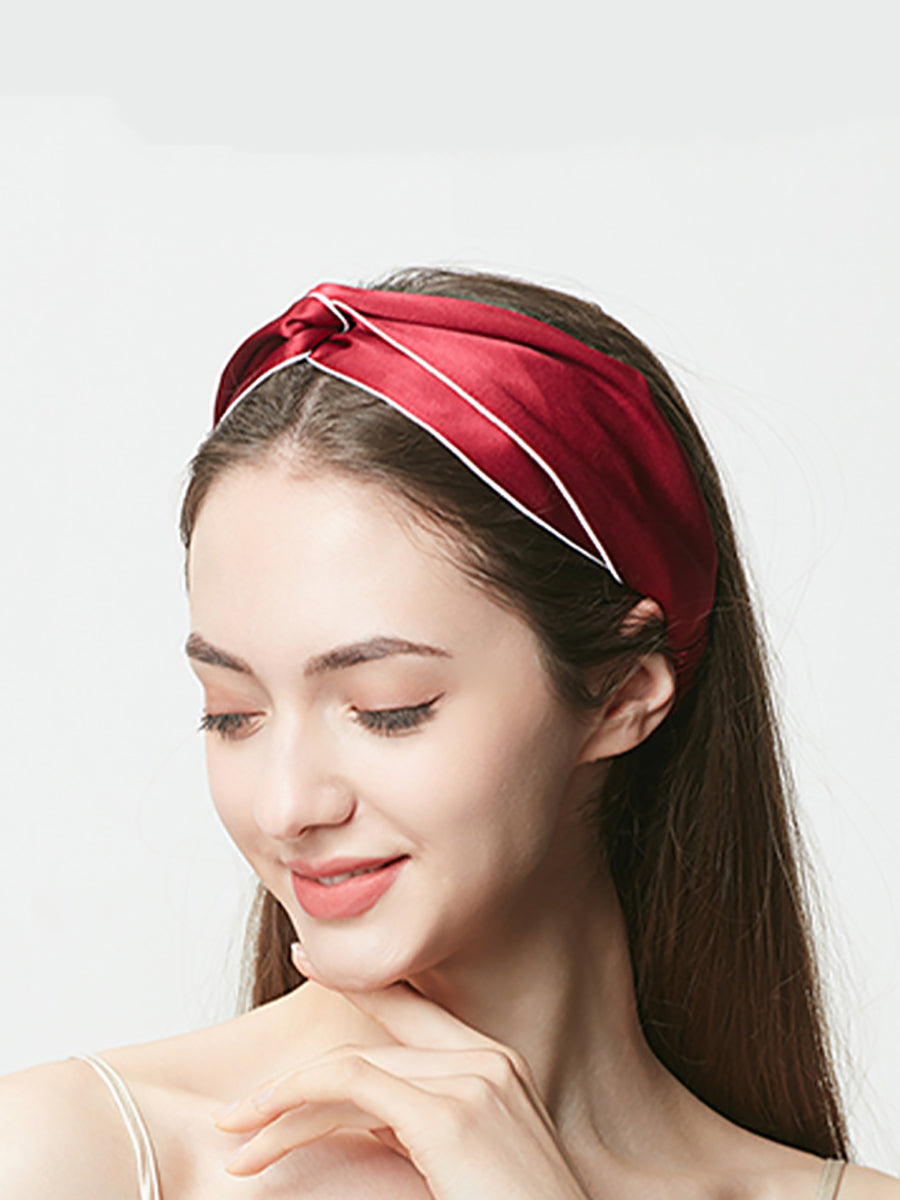 Women Artsy Solid Silk Cross Hair Band SC1057 Ada Fashion