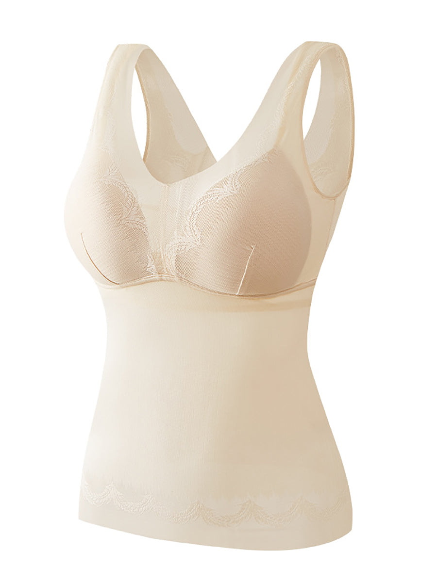 Women Seamless Lace Warm With Breast Pads Base AA1023 Ada Fashion