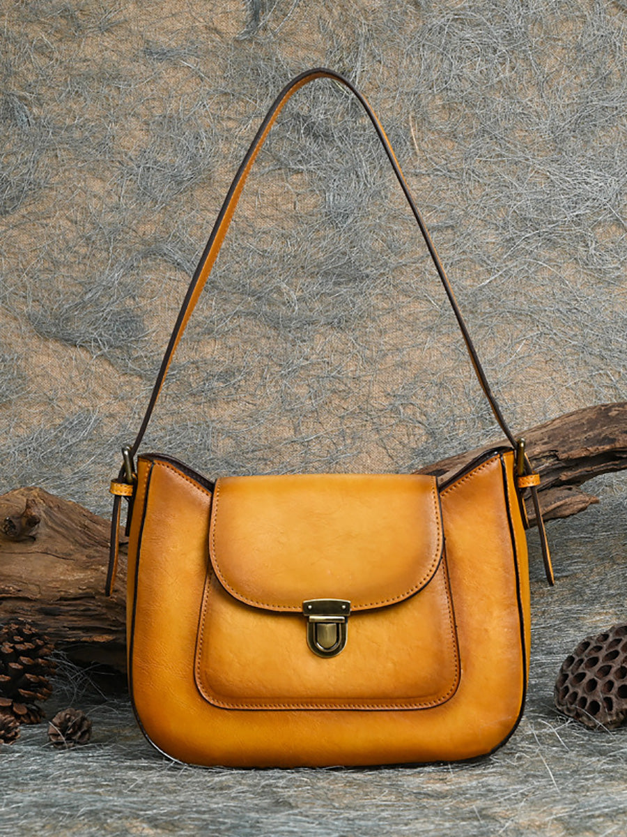Women Vintage Genuine Leather Shoulder Bag AH1087 HDW