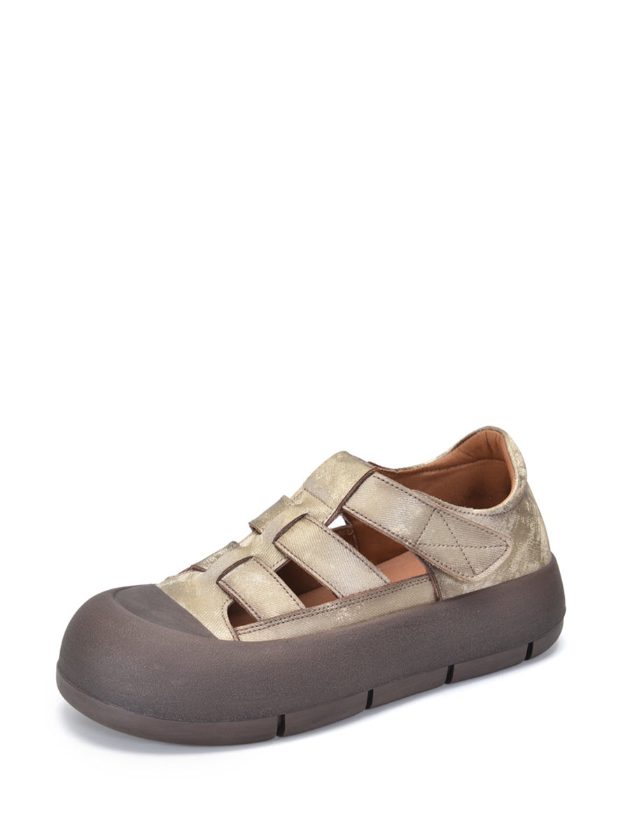 Women Casual Summer Genuine Leather Platform Shoes AA1019 Ada Fashion