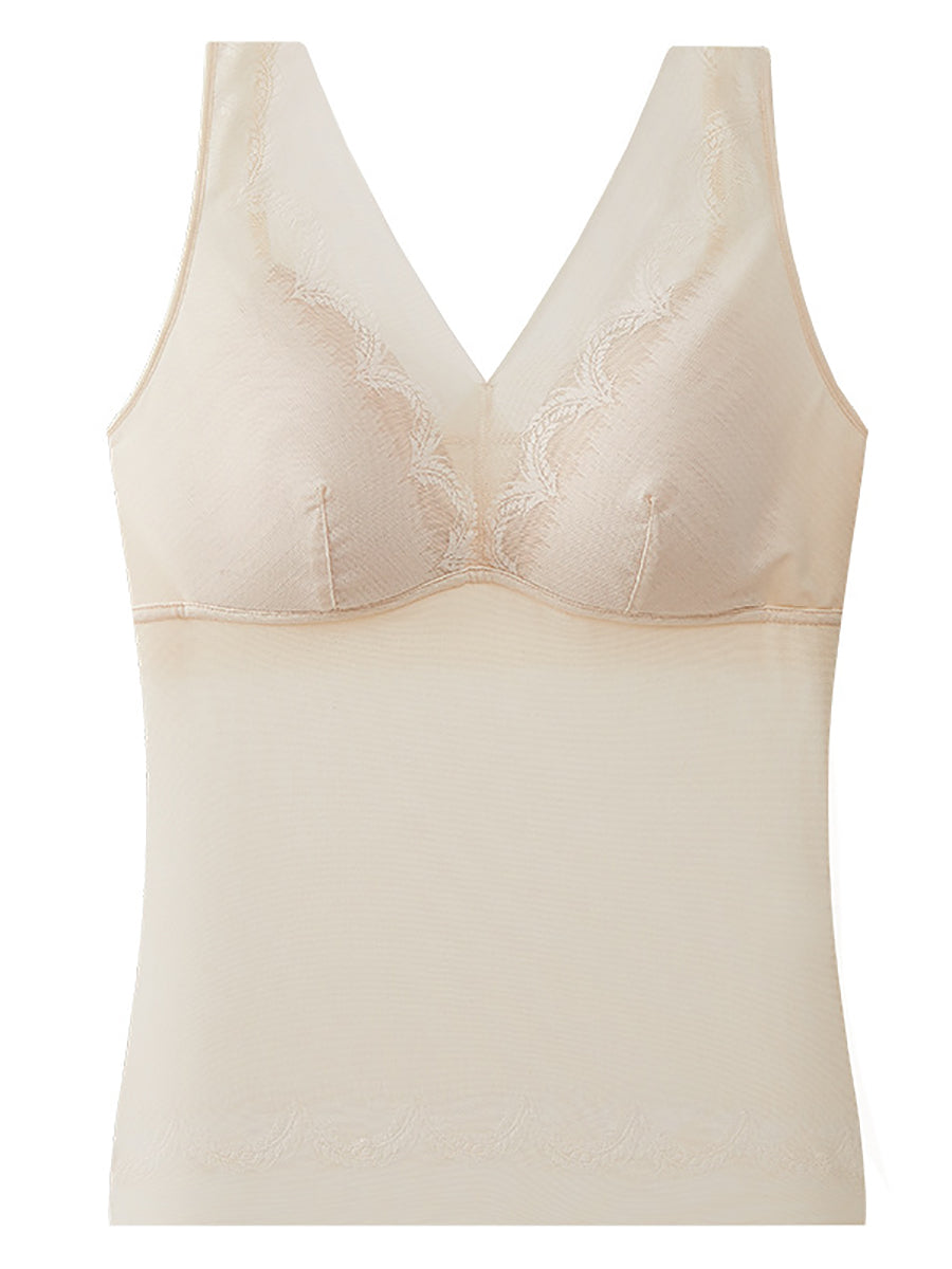 Women Seamless Lace Warm With Breast Pads Base AA1023 Ada Fashion