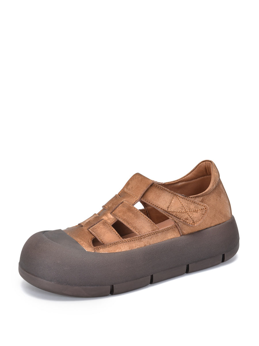Women Casual Summer Genuine Leather Platform Shoes AA1019 Ada Fashion