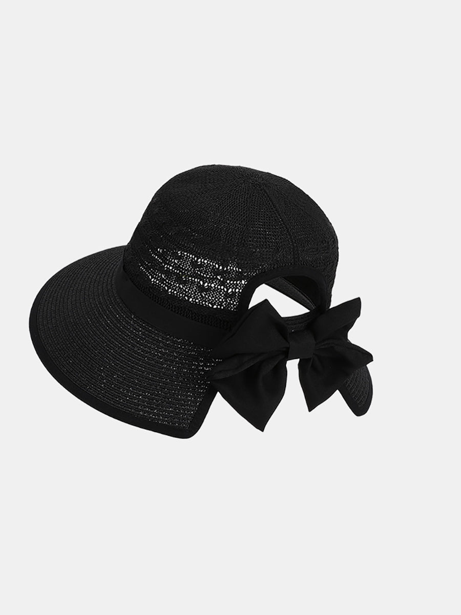 Bowknot Weave Women Straw Sunproof Hat Summer FashionChic