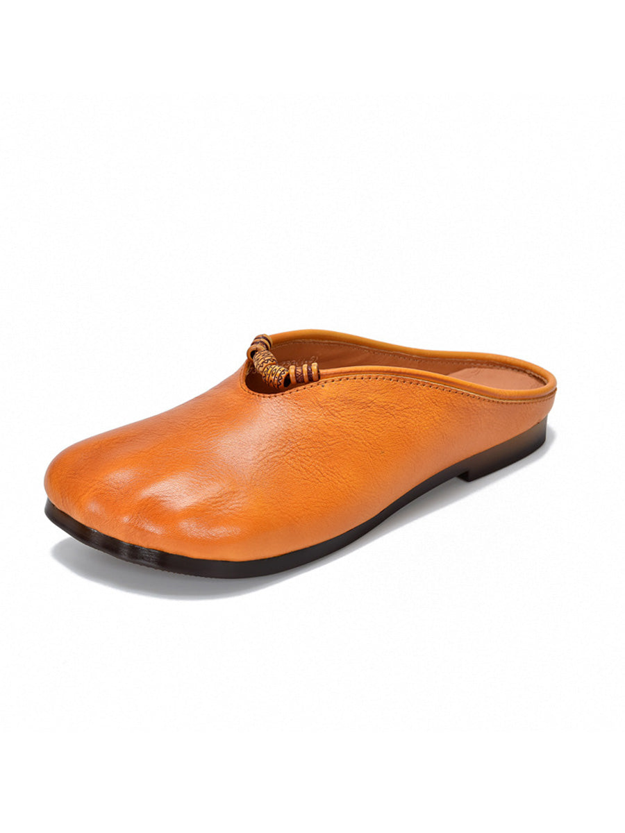Summer Vintage Leather Soft Sandals Women FashionChic