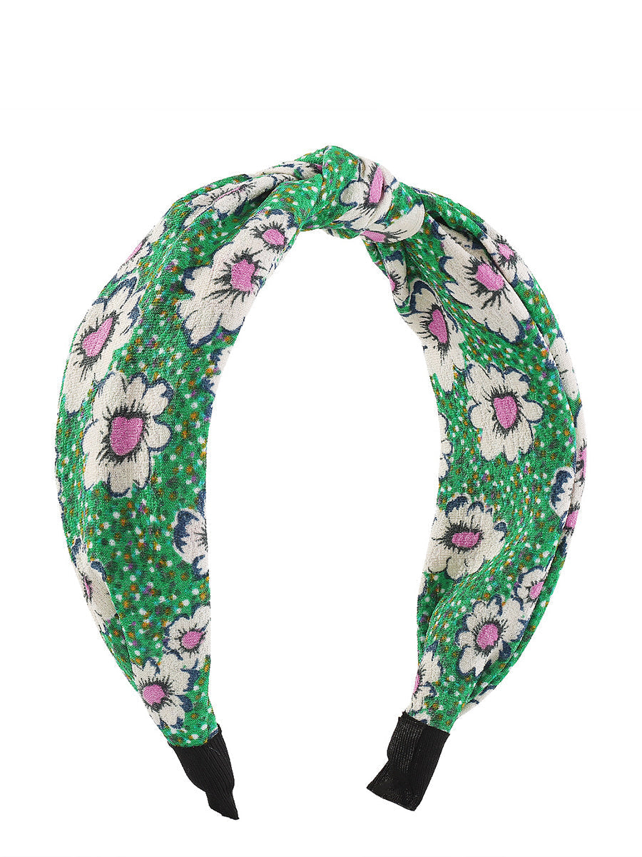 Women Artsy Floral Print Knot Hair Band KL1013 Ada Fashion