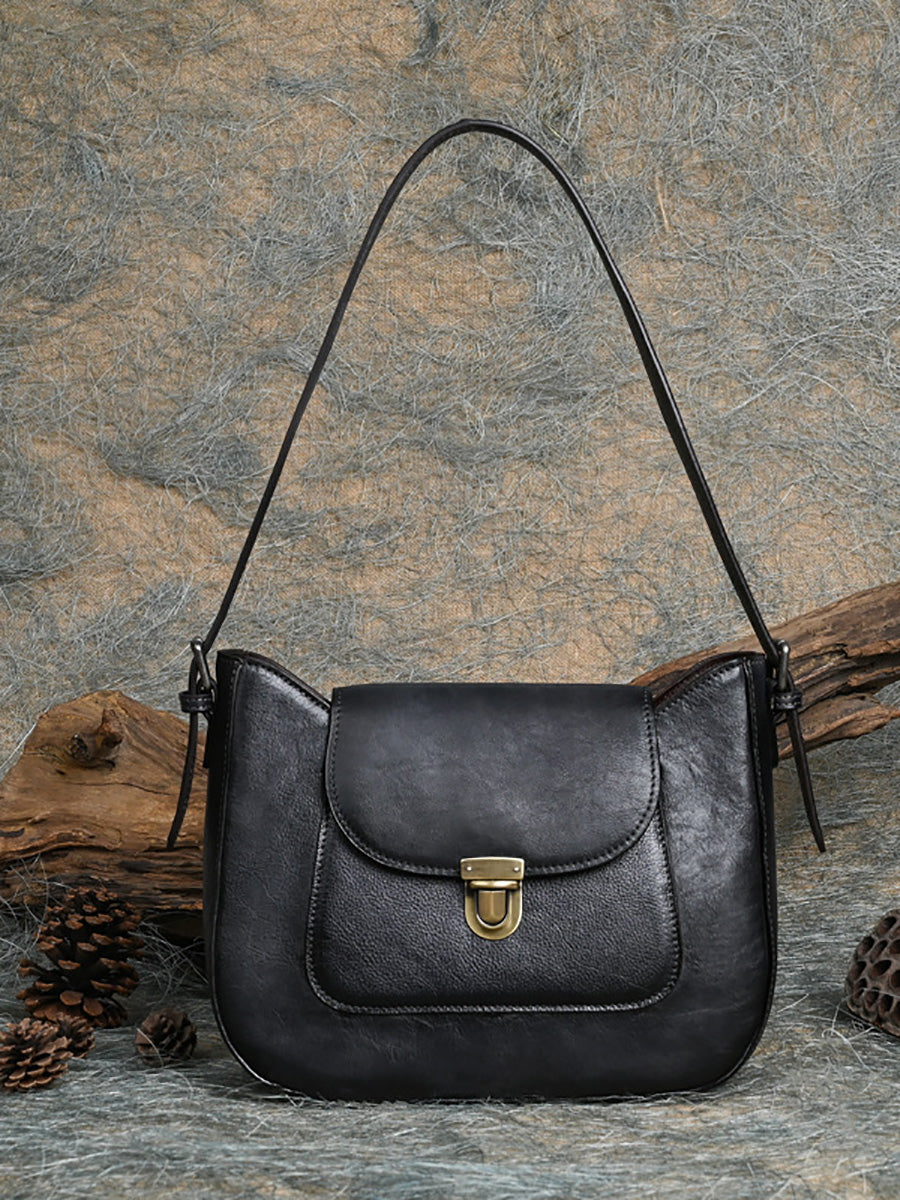 Women Vintage Genuine Leather Shoulder Bag AH1087 HDW