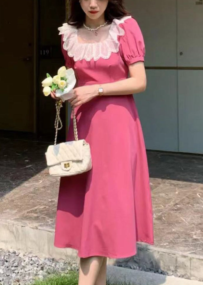 New Black Square Collar Solid Cotton Dress Summer AZ1033 shopify