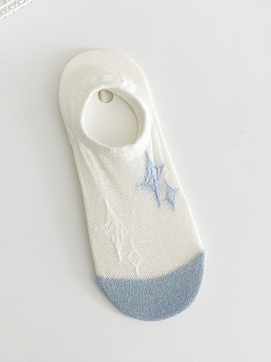 5 Pairs Women Summer Thin Short Socks II1015 BUYKUD