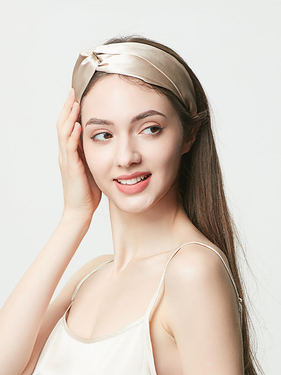 Women Artsy Solid Silk Cross Hair Band SC1057 Ada Fashion