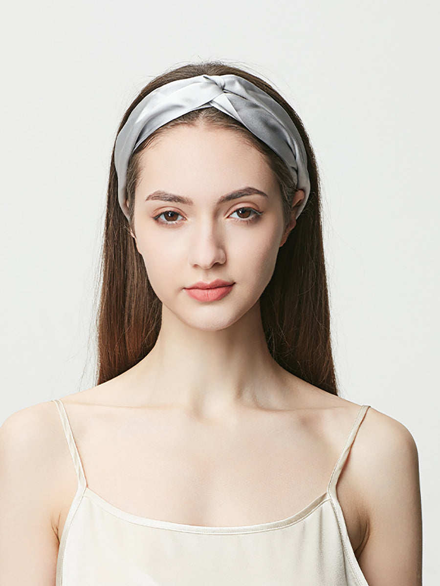 Women Artsy Solid Silk Cross Hair Band SC1057 Ada Fashion