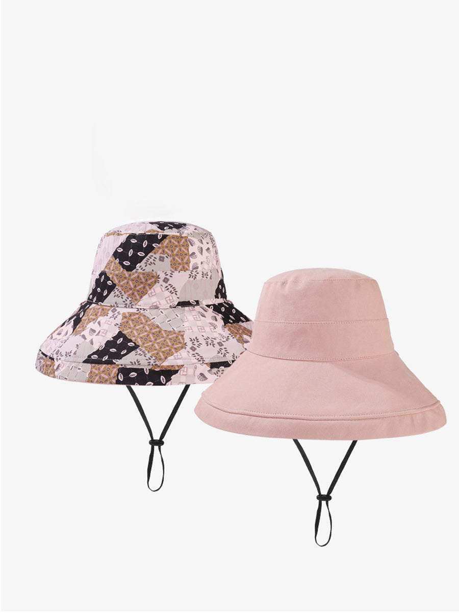 Women Casual Summer Solid Reversible Wearing Collapsible Hat LL005 BUYKUD