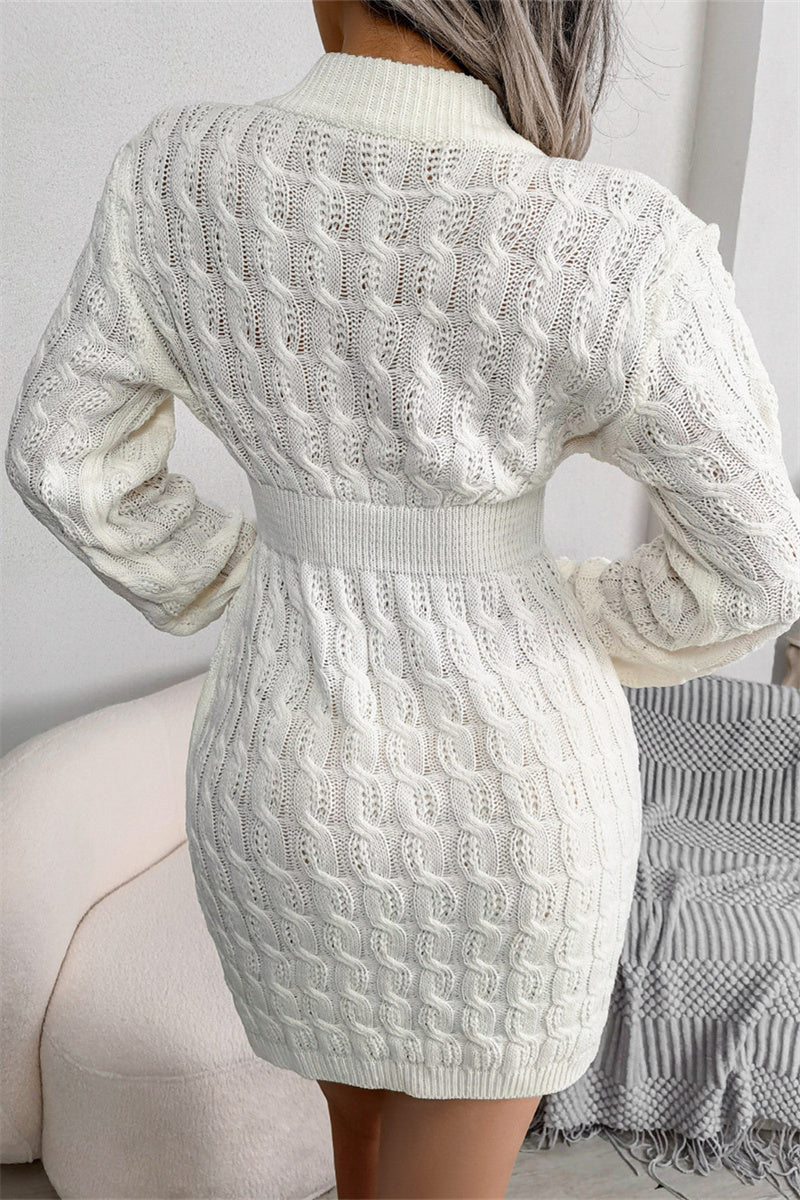 Fashion Casual Solid Patchwork O Neck Long Sleeve Dresses Furdela