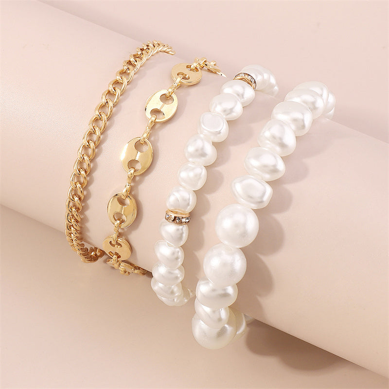 Daily Vintage Patchwork Pearl Bracelets Furdela