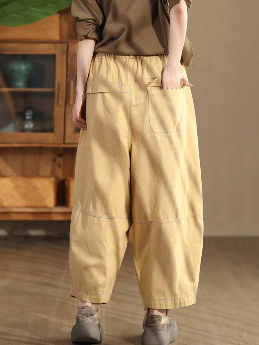 Women Autumn Commute Solid Loose Harem Pants AT1070 ZMMM