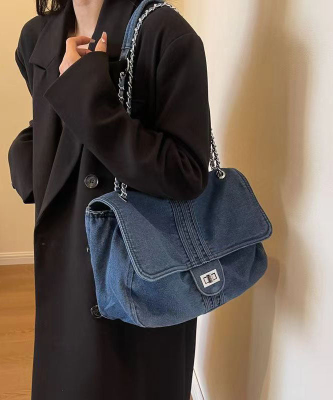 2024 New Light Blue Large Capacity Chain Denim Shoulder Bag GG078 Bag-BGS240606