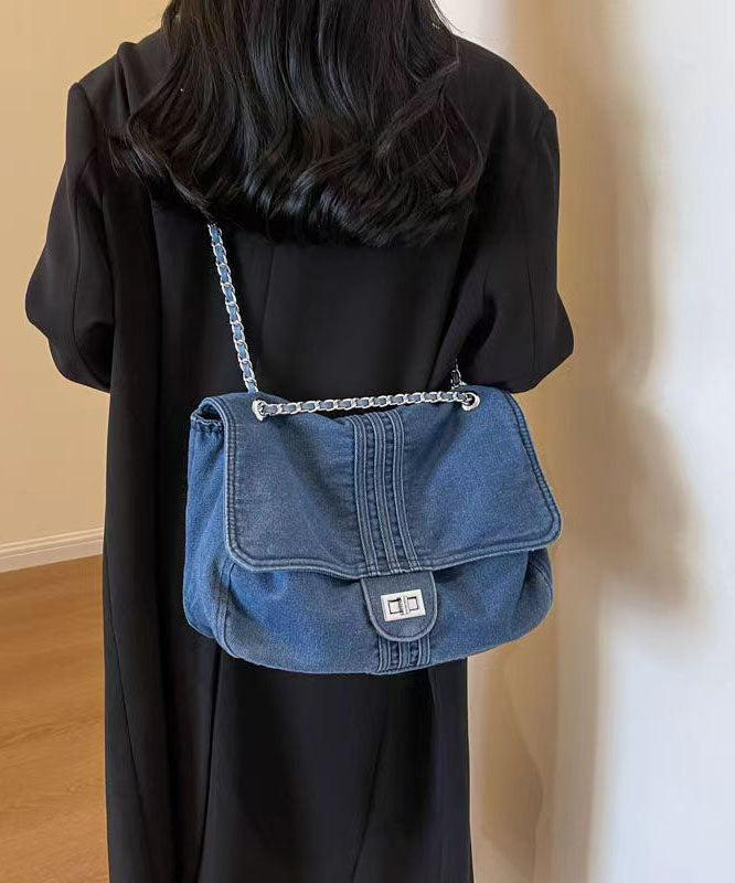 2024 New Light Blue Large Capacity Chain Denim Shoulder Bag GG078 Bag-BGS240606