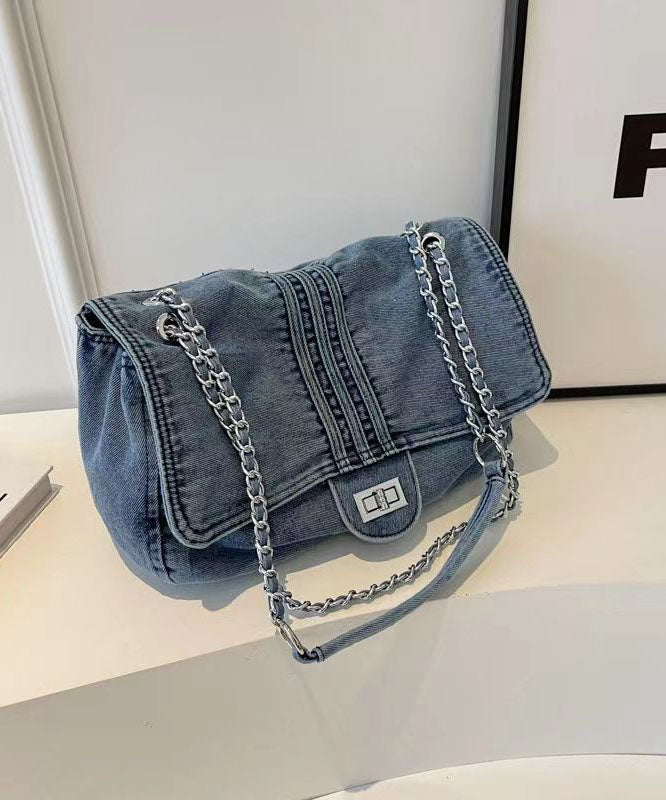 2024 New Light Blue Large Capacity Chain Denim Shoulder Bag GG078 Bag-BGS240606