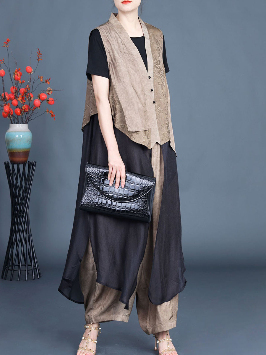 Women Summer Artsy Irregular Spliced Flower Vest XX1057 Ada Fashion