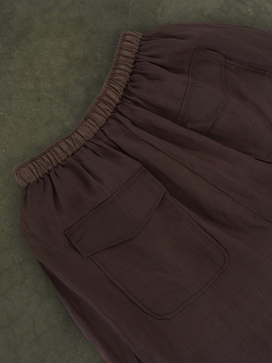 Women Summer Casual Solid Thin Ramie Harem Pants II1012 MH