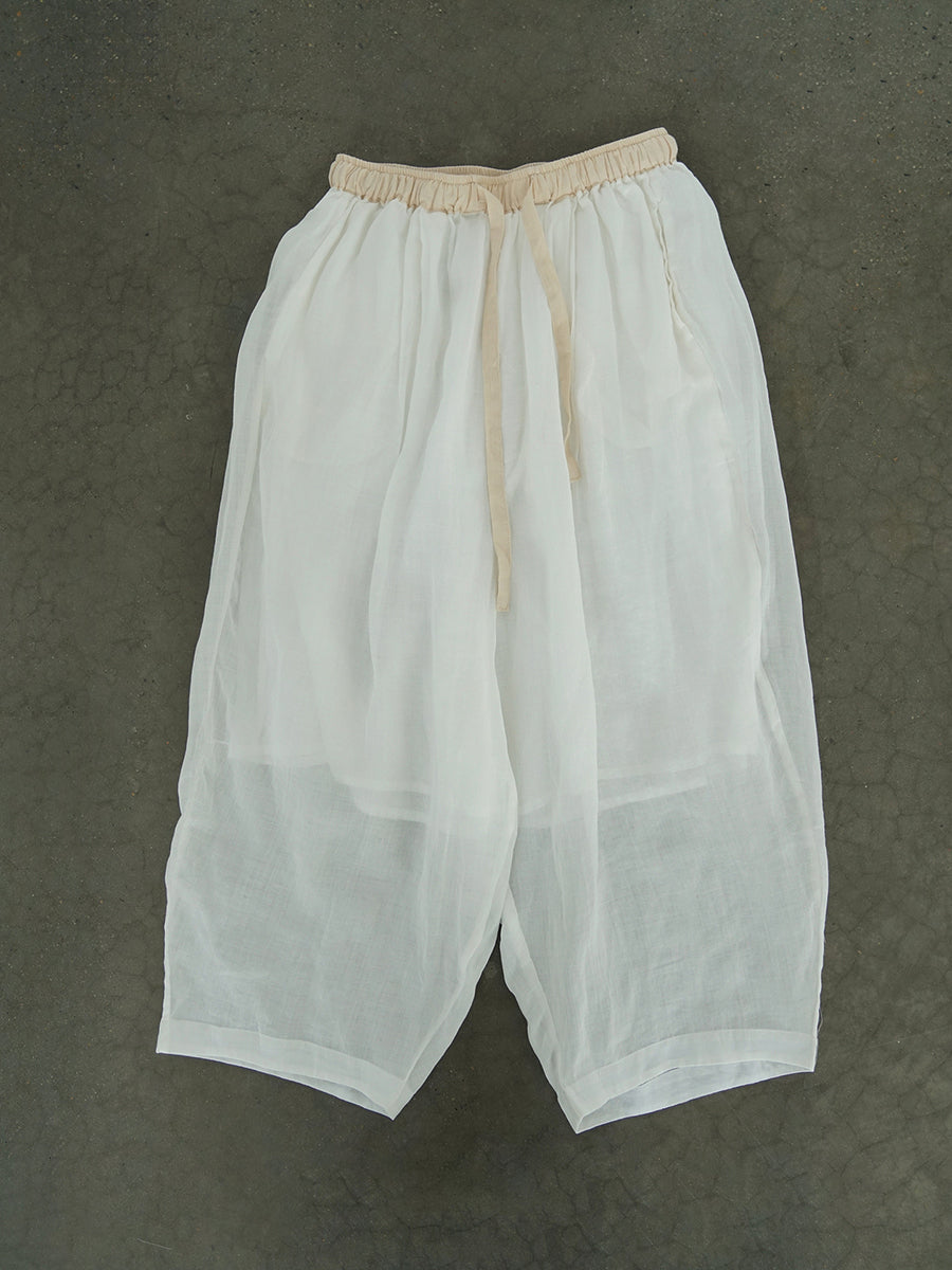 Women Summer Casual Solid Thin Ramie Harem Pants II1012 MH