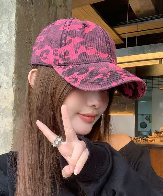 2025 Hat Print Cap Baseball Leopard New Rose Versatile FashionChic