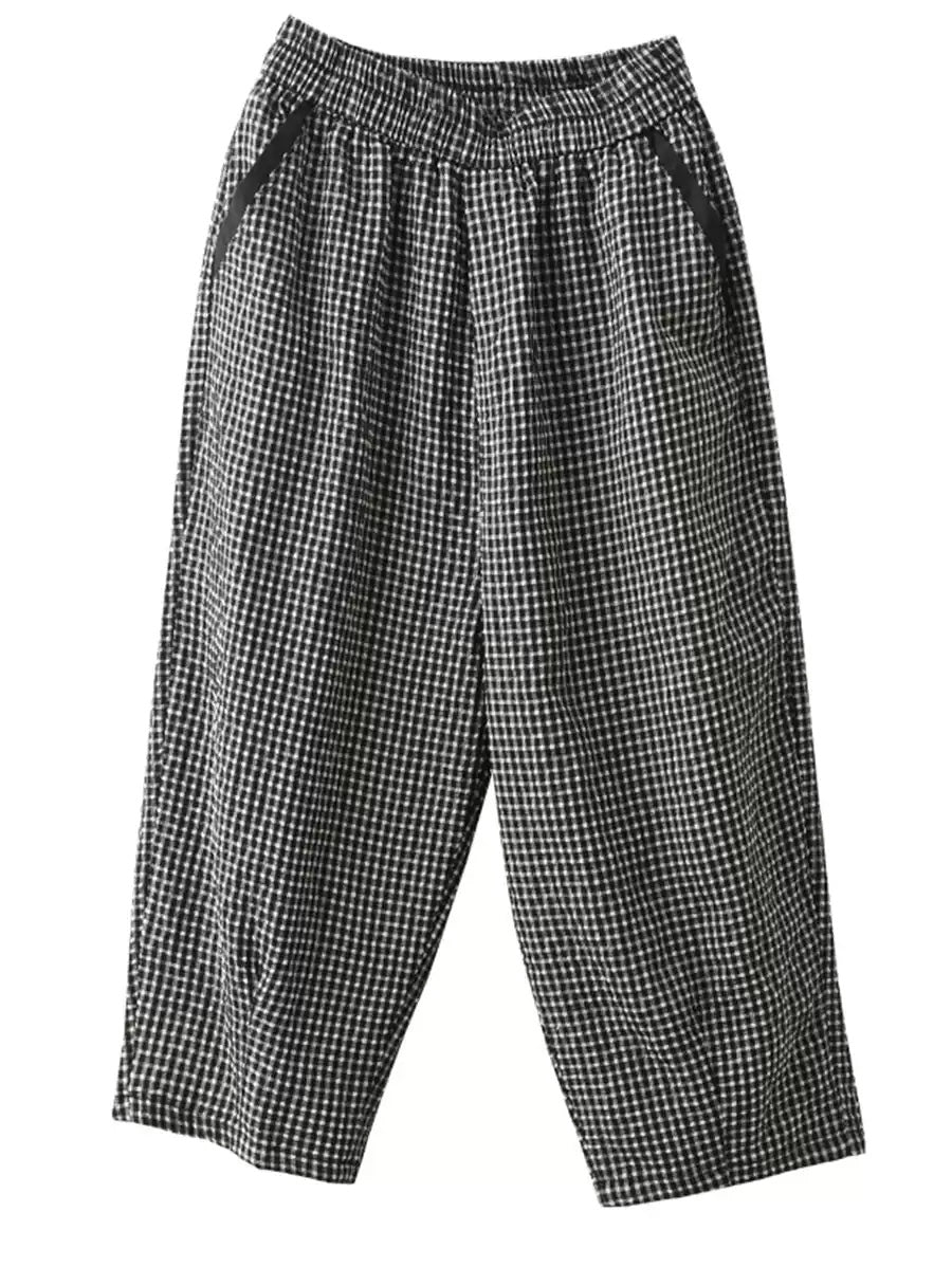 Pants Harem Lattice Cotton Summer Casual Women FashionChic