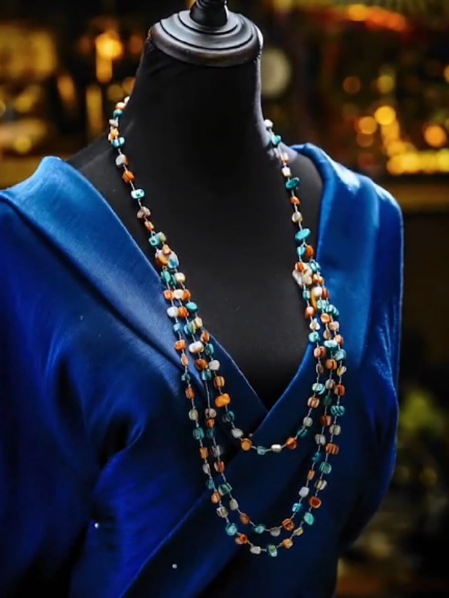 Stone Colorful Shell Necklace Bohemia Multilayer FashionChic
