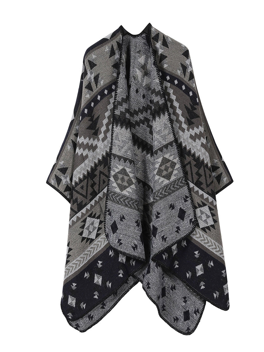 Warm Vintage Travel Geometric Women Shawl FashionChic