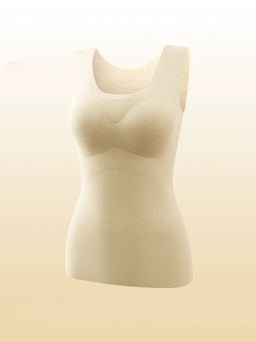 Pure U-Neck Base Vest Color Autumn Women Warm FashionChic