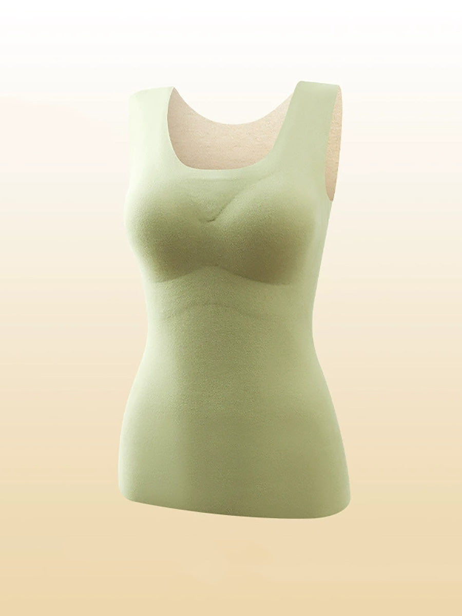 Pure U-Neck Base Vest Color Autumn Women Warm FashionChic