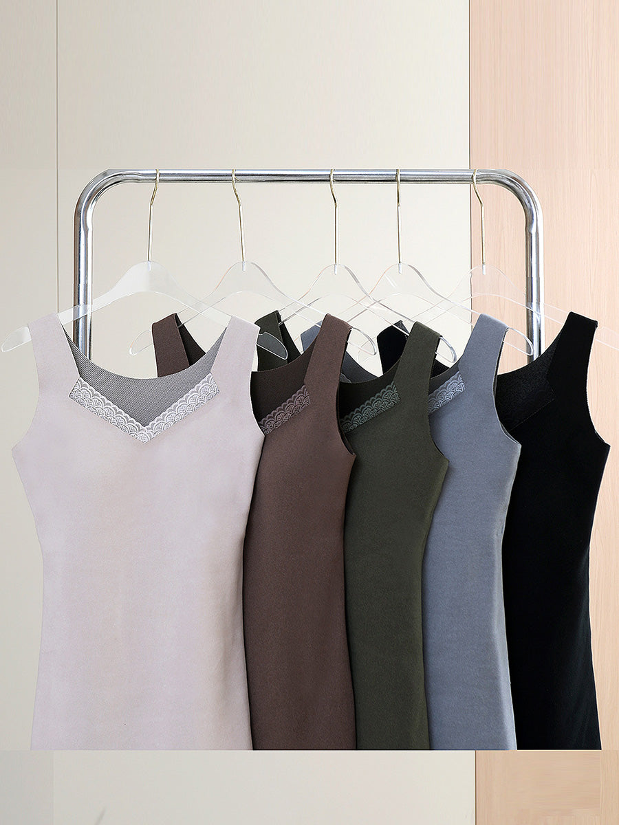 Women Seamless Lace Warm With Breast Pads Base Underwear AX1010 Genistyle Shop