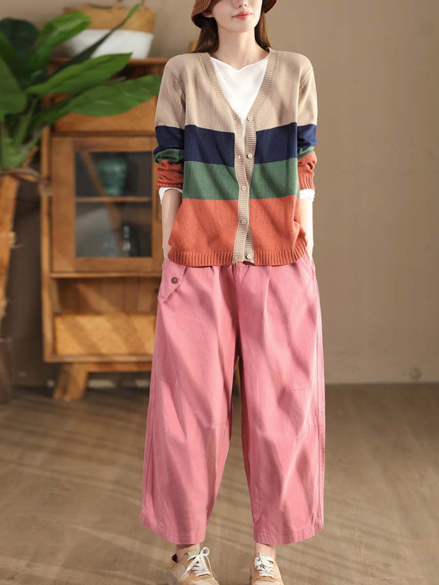 Women Autumn Commute Solid Loose Harem Pants AT1070 ZMMM