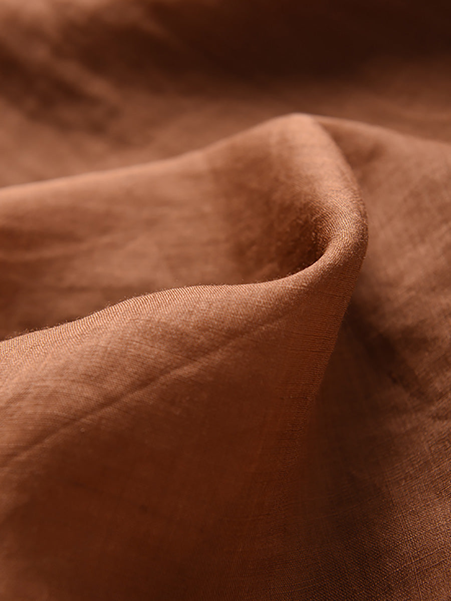 Women Summer Casual Print Thin Ramie HoodedShirt LL038 BUYKUD