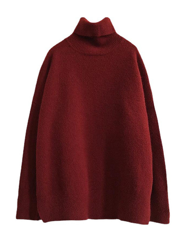 Original Red Turtle Neck Long Sleeves Sweater QX020 shopify