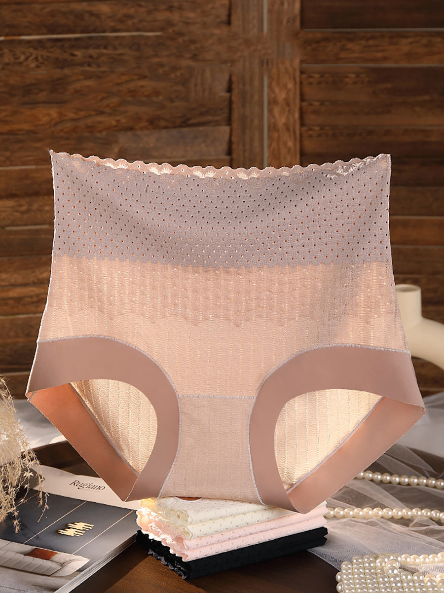 Pure 4 Pieces Waist High Color Summer Underwear Women FashionChic