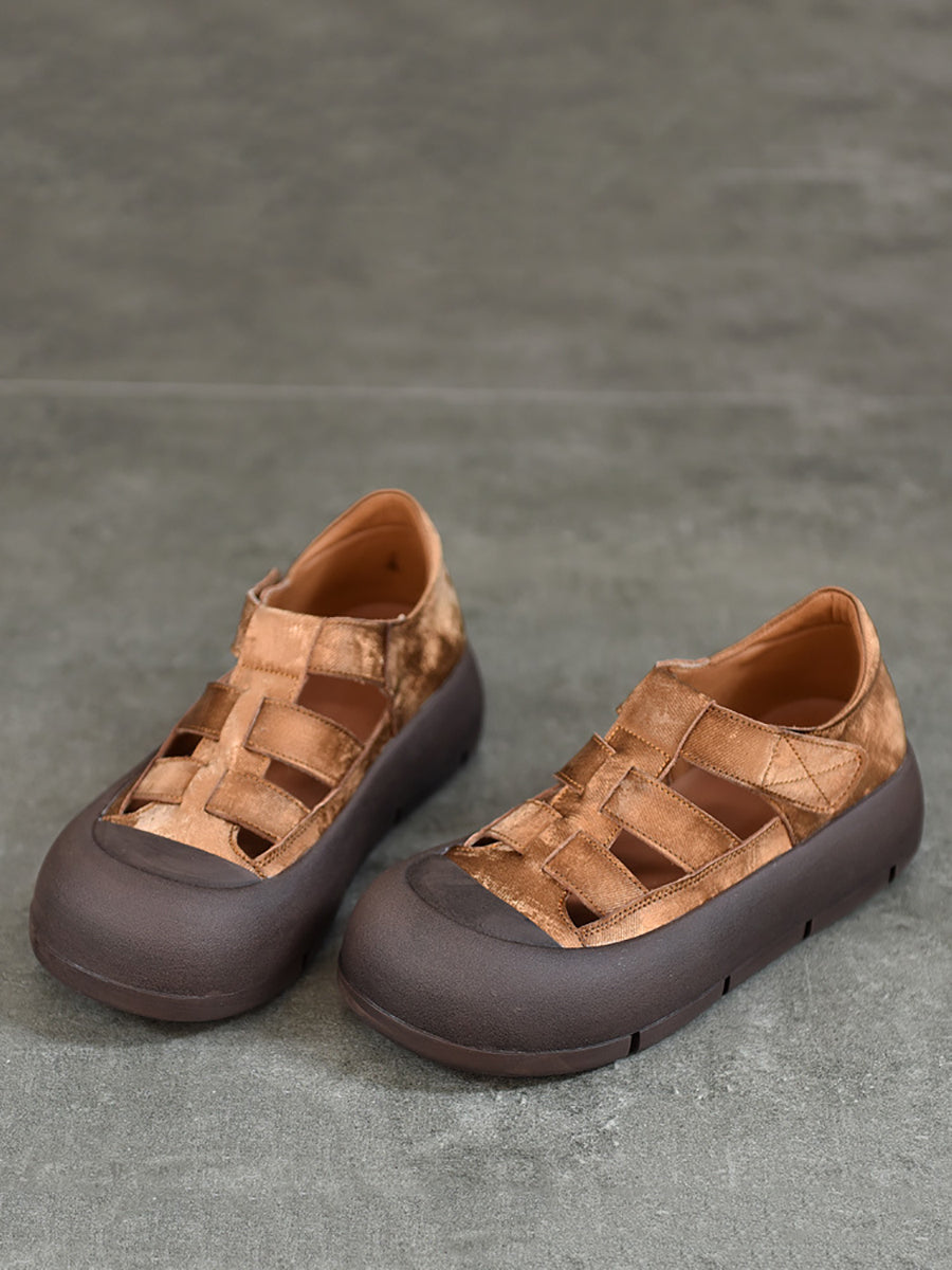 Women Casual Summer Genuine Leather Platform Shoes AA1019 Ada Fashion