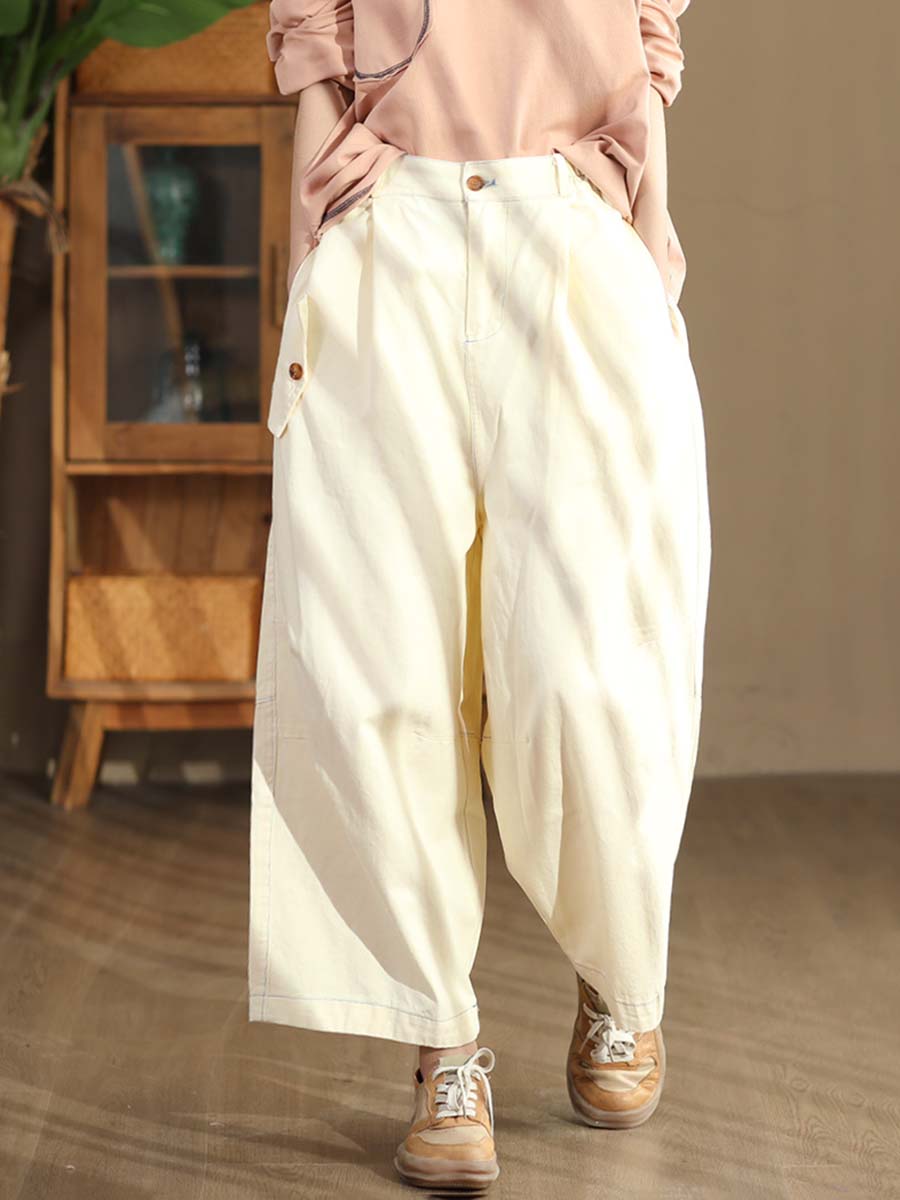 Women Autumn Commute Solid Loose Harem Pants AT1070 ZMMM