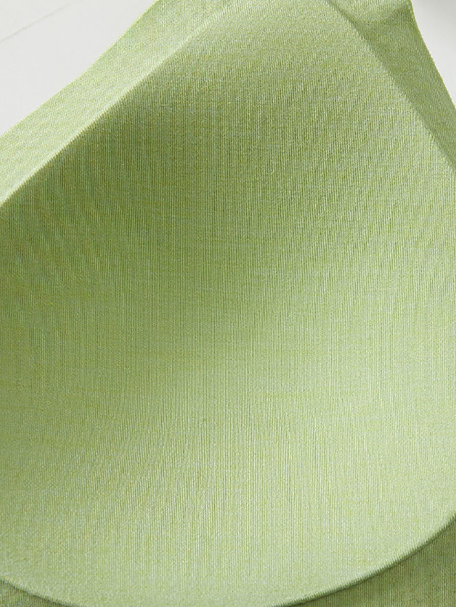 Cup Pure Artsy Fixed Color Satin Bra Women FashionChic