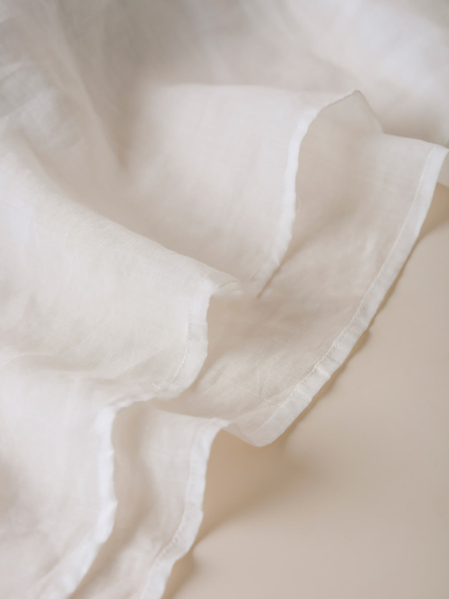 Women Summer Casual Print V-Neck Ramie Long Shirt LL022 LPP