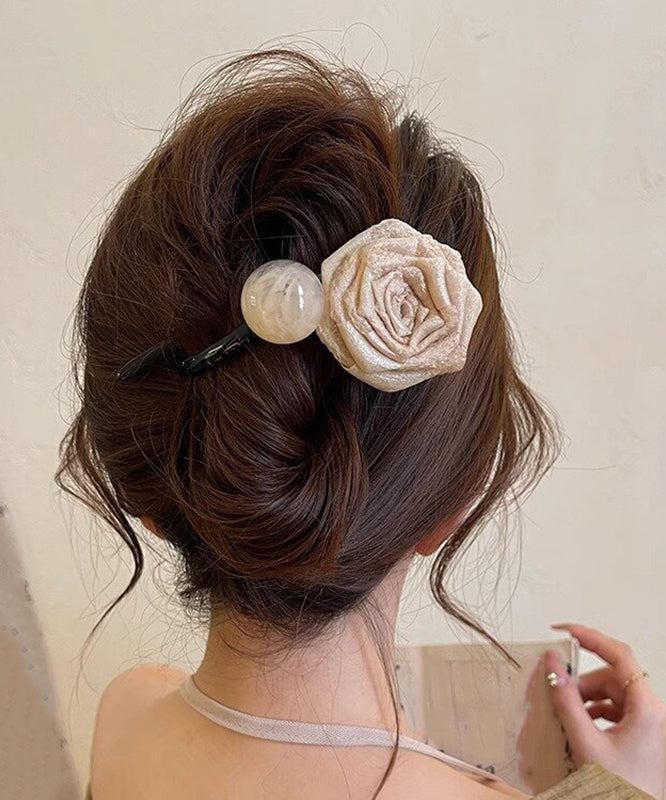 Art Chocolate Plastic Fabric Art Rose Ball Hairpin RA005 ABC