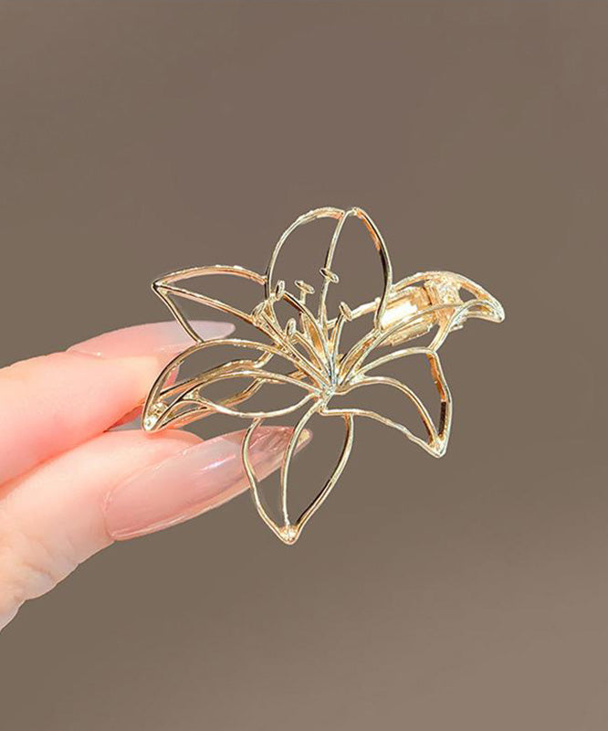 Art Gold Alloy Hollow Out Lily Flower Brooch RG010 ABC