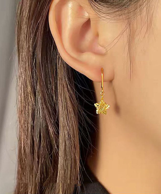 Art Gold Copper Overgild Star Geometry Drop Earrings YD041 ABC