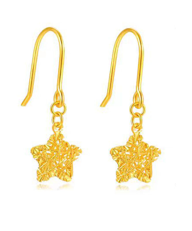 Art Gold Copper Overgild Star Geometry Drop Earrings YD041 ABC
