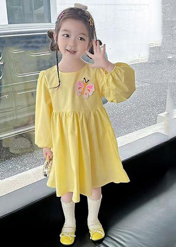 Art Pink Wrinkled Patchwork Girls Holiday Dress Long Sleeve SS1036 MM-RCTZ-FDL240601