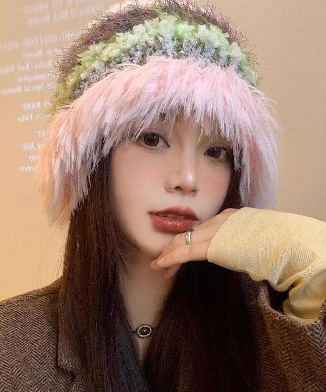 Autumn And Winter Korean Handmade Edition Yellow Knit Bucket Hat WI015 hat-HAT241105